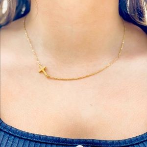 💛Gold Cross Necklace -Dainty & Classic